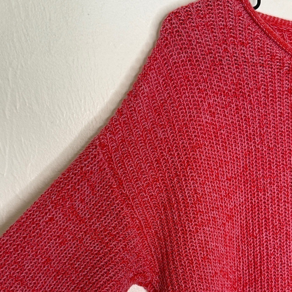 Wild Fable Women Red Marled Knit Crew Neck Long‎ Sleeve Sweater Size M - Picture 6 of 12